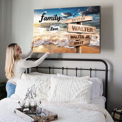 Sunset Beach Color Multi-Names Premium Canvas