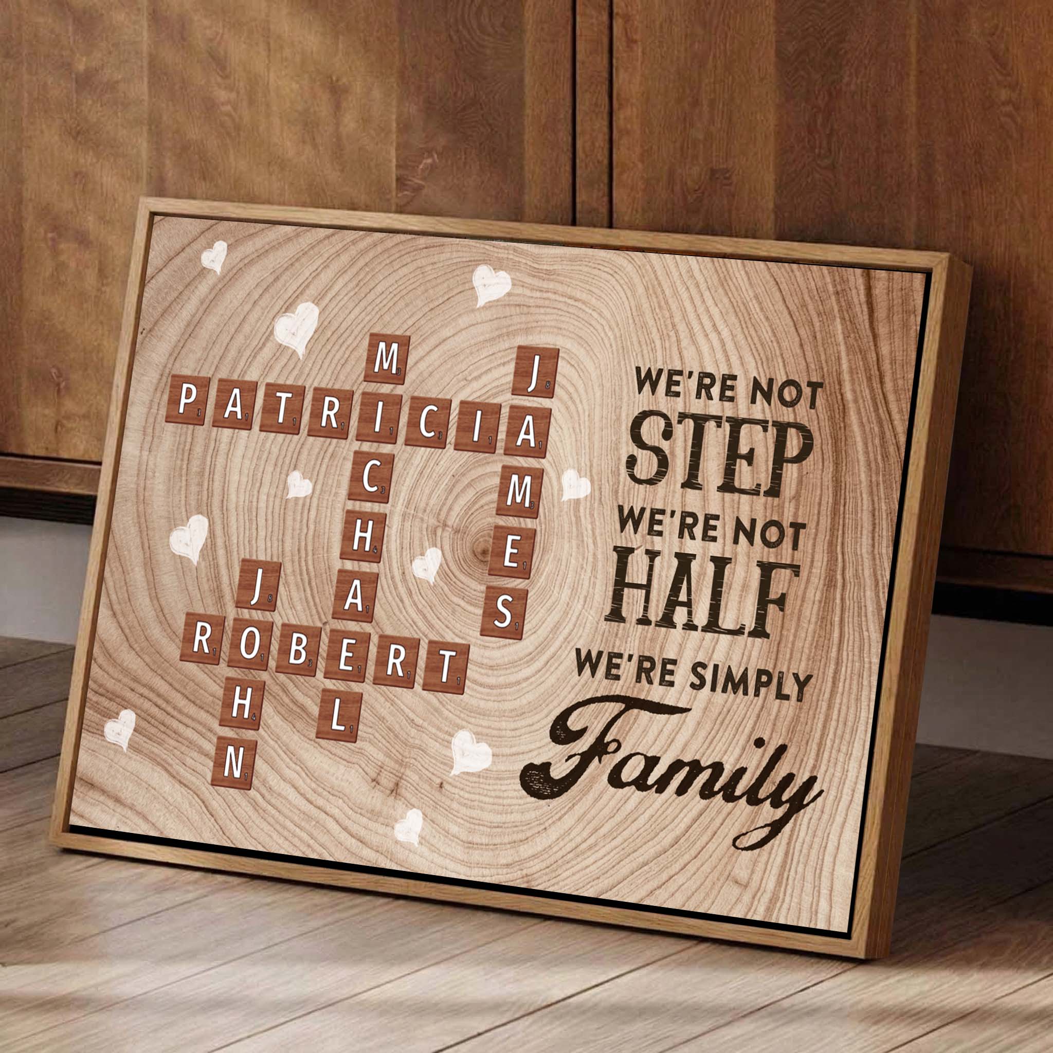 Simply Family Custom Crossword Scrabble Canvas