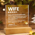 Funny Wife Rating Review Custom Keepsake Light