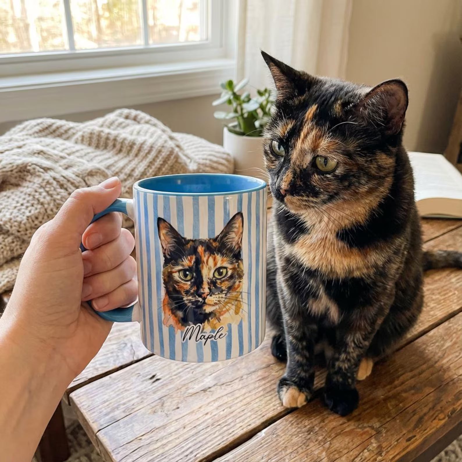 Custom Watercolor Pet Portrait Mug