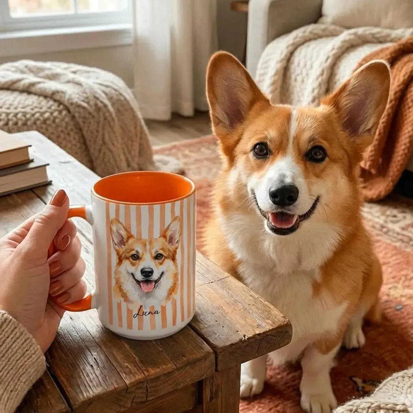 Custom Watercolor Pet Portrait Mug