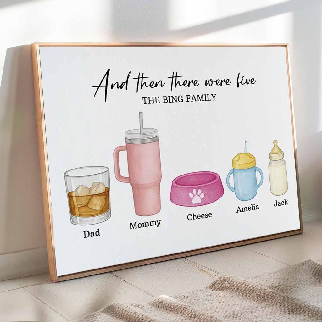 Custom Favorite Family Drink Canvas New Mom Dad