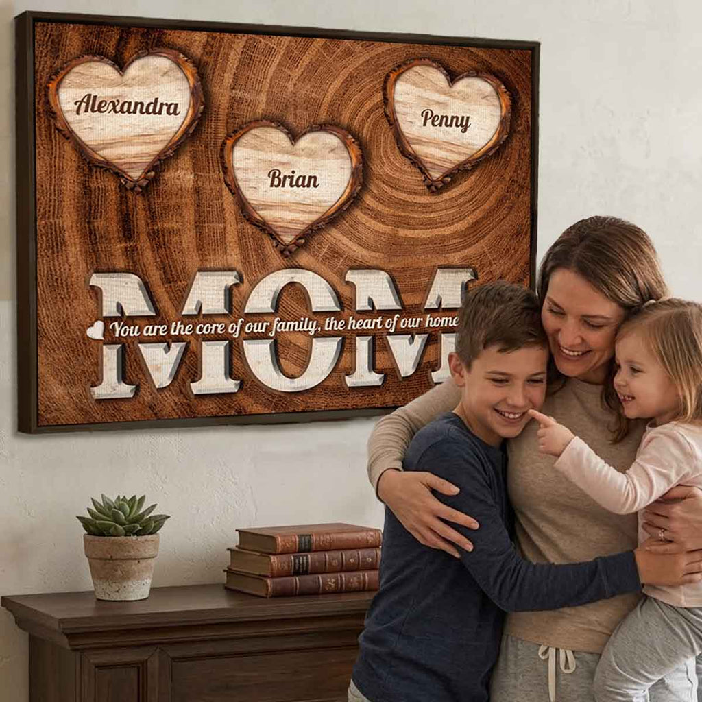 The Heartwood Rings Personalized Canvas For Mom