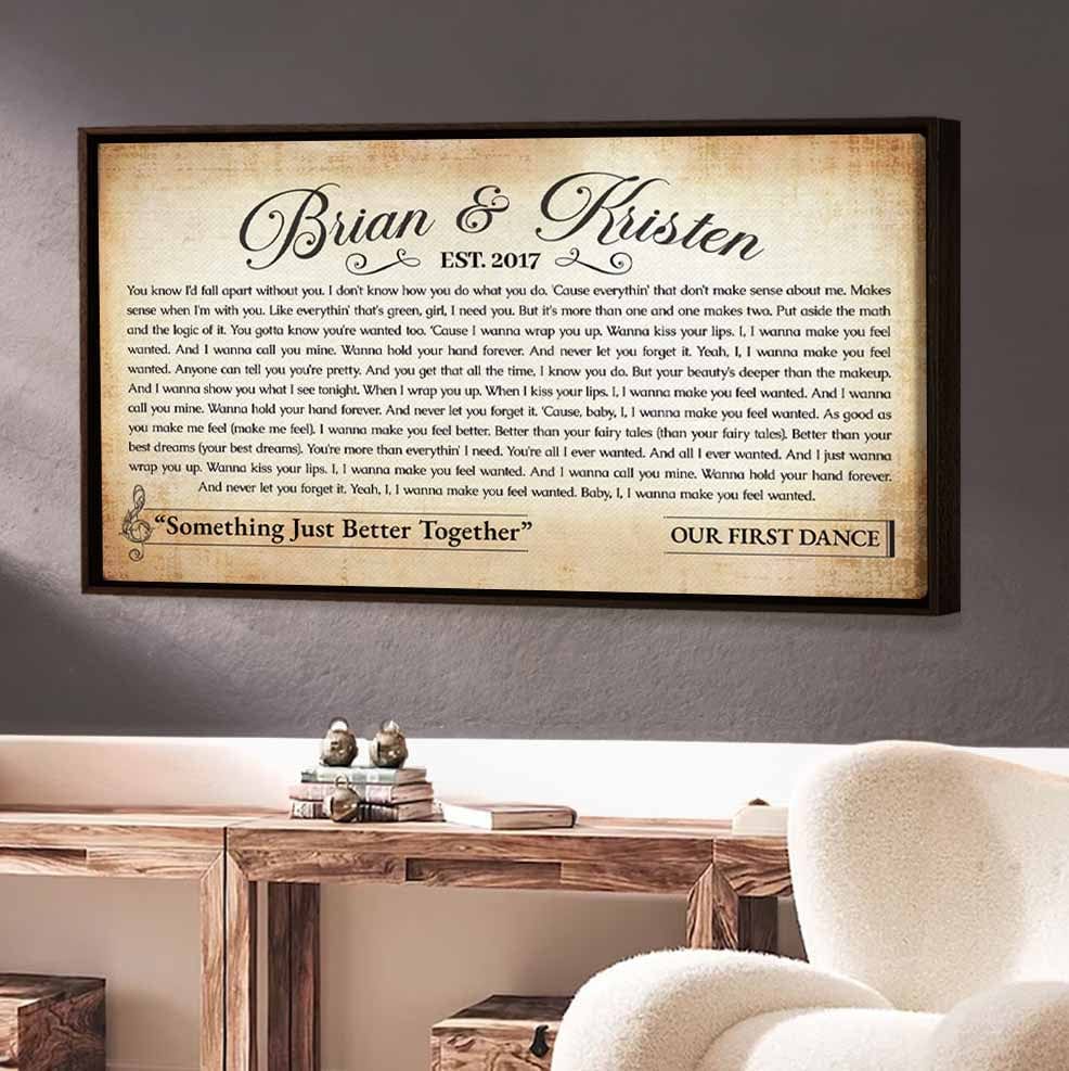 Custom Your Song Lyrics Vintage Canvas Gift