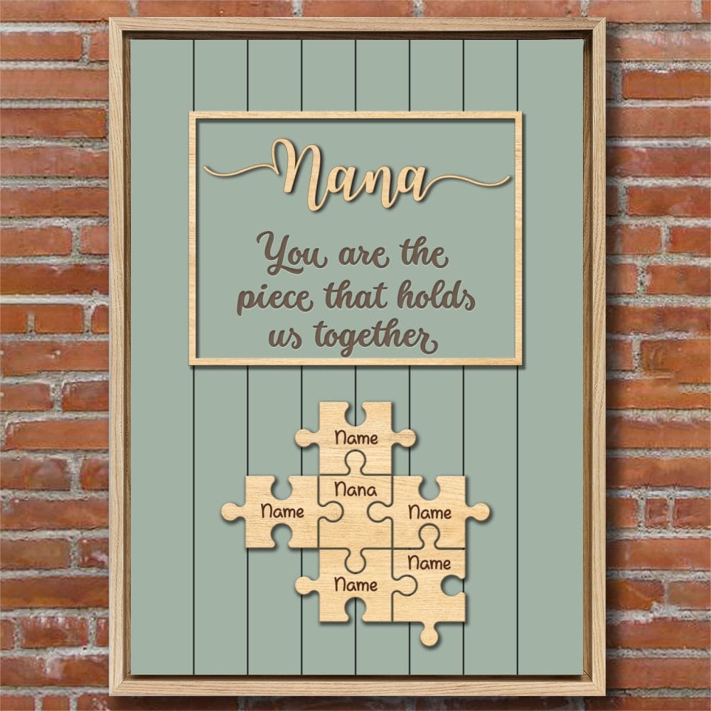 Mom Grandma Puzzle Premium Canvas