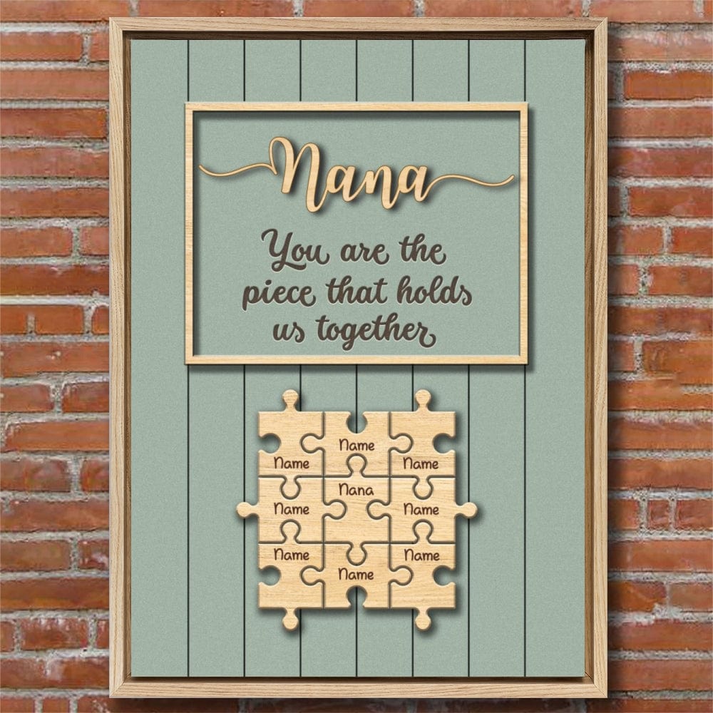 Mom Grandma Puzzle Premium Canvas