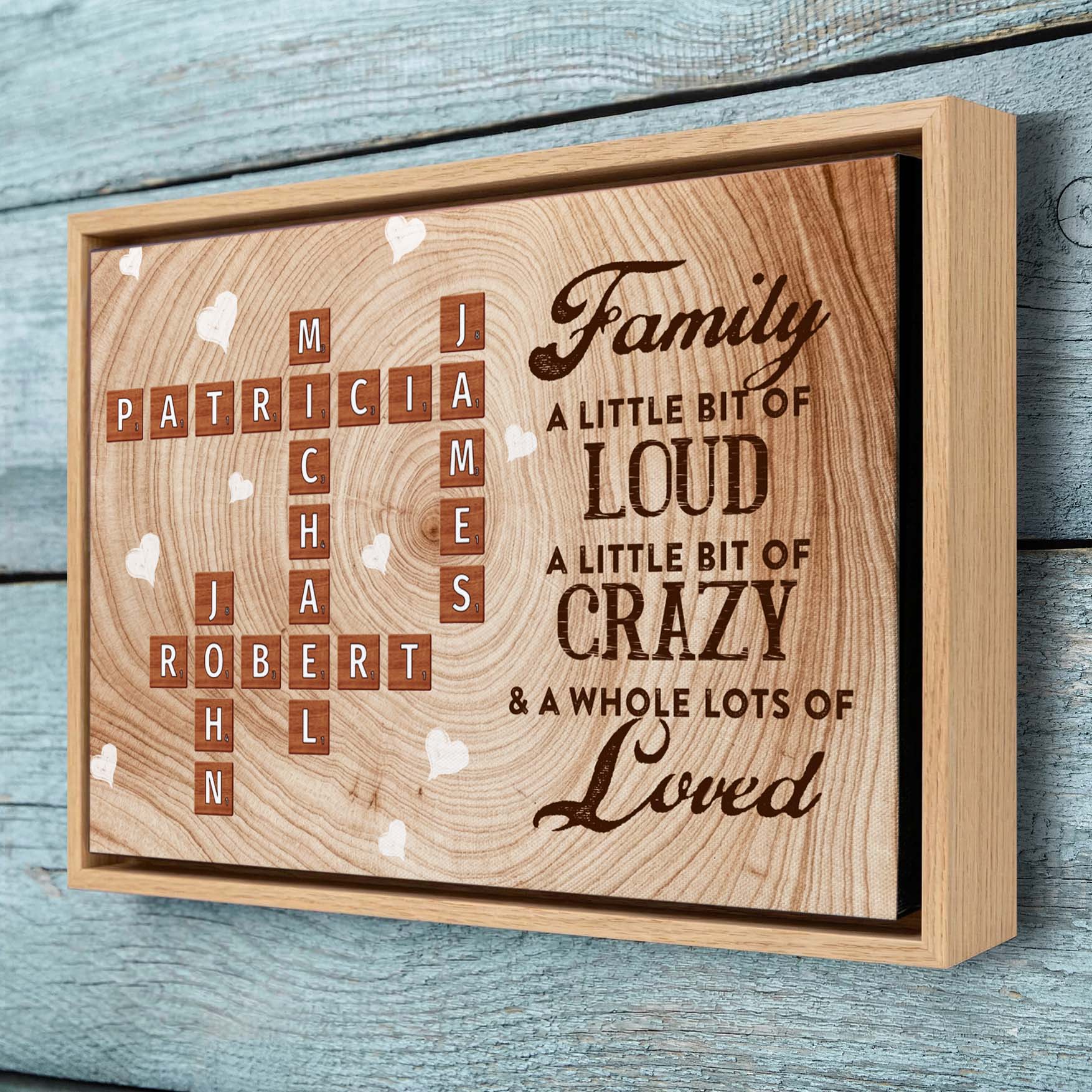 Simply Family Custom Crossword Scrabble Canvas