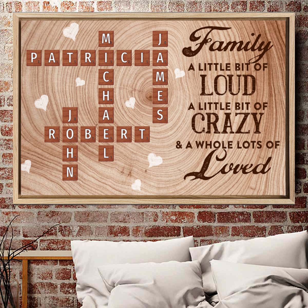 Simply Family Custom Crossword Scrabble Canvas