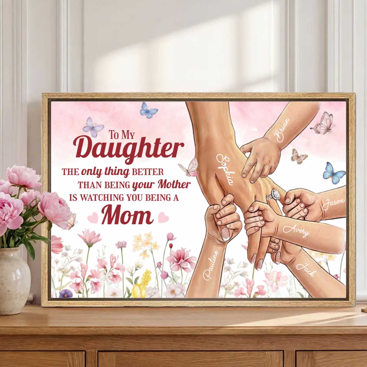 Watching You Be A Mom From Mom Dad To Daughter Custom Canvas