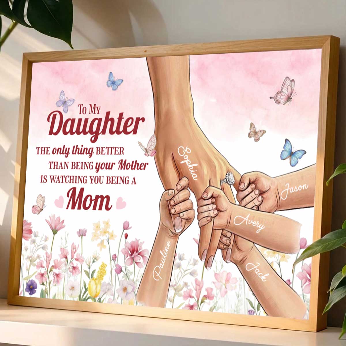 Watching You Be A Mom From Mom Dad To Daughter Custom Canvas