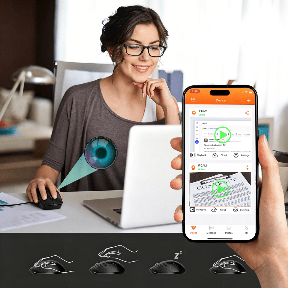 4K Ultra-HD WiFi Mouse Camera | Covert Office Surveillance