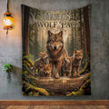 Custom Name Wolf Pack Sherpa Blanket Gift for Mom Dad Grandparents