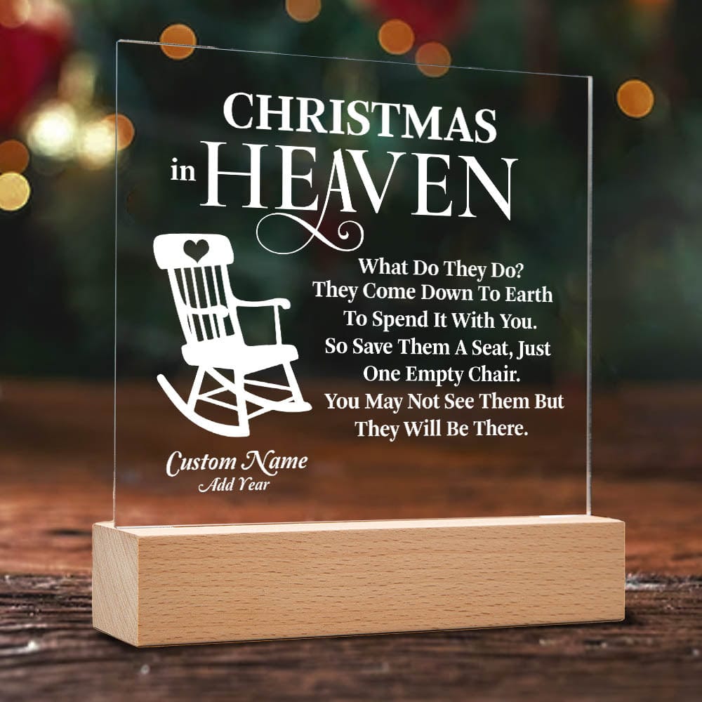 Personalized Christmas In Heaven Memorial Keepsake Light
